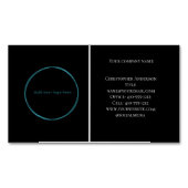 Carte De Visite Magnétique Logo Black White Professionnel Entreprise (devant)