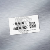 Carte De Visite Magnétique Logo Cheveux Code QR Cheveux & Barbe (In Situ)