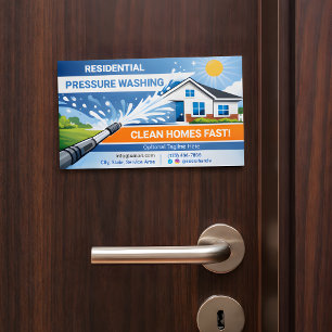 Carte De Visite Magnétique Logo de Bold Surreal Residential pressure washing