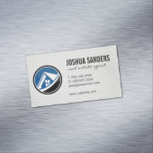 Carte De Visite Magnétique Logo de la maison immobilière | Cuir (In Situ)