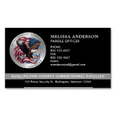 Carte De Visite Magnétique Logo de l'agent de correction pénitentiaire (devant)