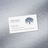 Carte De Visite Magnétique Logo de l'arbre à saule bleu (In Situ)
