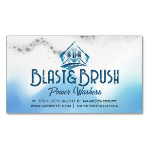 Carte De Visite Magnétique Logo de lavage sous pression Les soap-sons