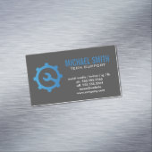 Carte De Visite Magnétique Logo de l'engrenage à clé (In Situ)