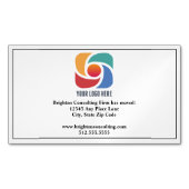 Carte De Visite Magnétique Logo de l'entreprise personnalisée Notre bureau es (devant)