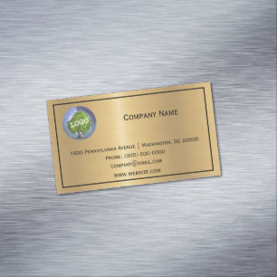 Carte De Visite Magnétique Logo d'entreprise Gold promotionnel