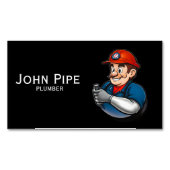 Carte De Visite Magnétique logo des services de plomberie (devant)