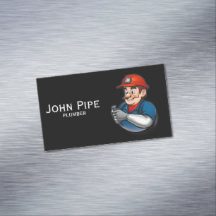 Carte De Visite Magnétique logo des services de plomberie