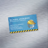 Carte De Visite Magnétique Logo du Casquette dur de construction | Constructe (In Situ)