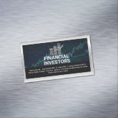 Carte De Visite Magnétique Logo du graphique financier | Rapports Stocks (In Situ)