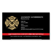 Carte De Visite Magnétique Logo du pompier sur mesure (devant)