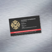 Carte De Visite Magnétique Logo du pompier sur mesure (In Situ)