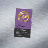 Carte De Visite Magnétique Logo Golden Beauty | Ciseaux salons (In Situ)