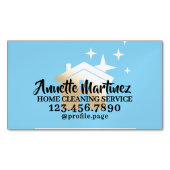 Carte De Visite Magnétique Logo maison d'or nettoyage (devant)