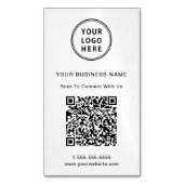 Carte De Visite Magnétique Logo moderne Code QR (devant Vertical)