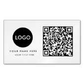 Carte De Visite Magnétique Logo professionnel du code QR (devant)
