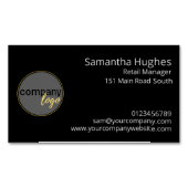 CARTE DE VISITE MAGNÉTIQUE LOGO PROFESSIONNEL ENTREPRISE MARQUÉE NOIR D'AFFAI (devant)