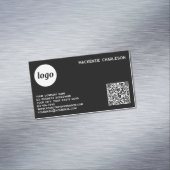 Carte De Visite Magnétique Logo simple et code QR (In Situ)