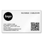 Carte De Visite Magnétique Logo simple et code QR (devant)