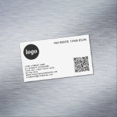 Carte De Visite Magnétique Logo simple et code QR (In Situ)