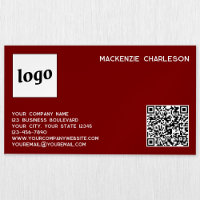 Logo simple et QR Code Bourgogne Rouge