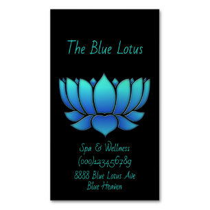 Carte De Visite Magnétique lotus bleus -