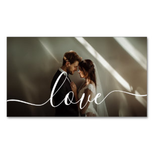 Carte De Visite Magnétique 'Love' Photo couple personnalisée