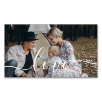 'Love' Photo de famille personnalisée avec nom per