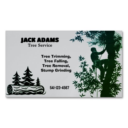 Carte de visite magnétique Lumberjack Tree Service (devant)