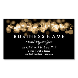Carte De Visite Magnétique Lumières professionnelles élégantes de Bokeh d'