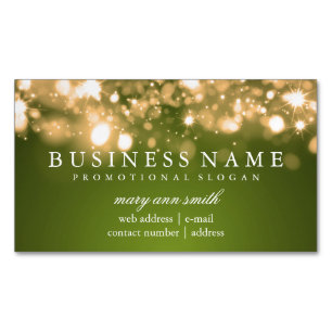 Carte De Visite Magnétique Lumières professionnelles élégantes d'étincelle