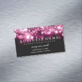 Carte De Visite Magnétique Lumières roses professionnelles élégantes (In Situ)