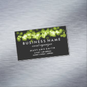 Carte De Visite Magnétique Lumières vertes professionnelles élégantes de (In Situ)