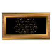 Carte De Visite Magnétique Luxe Or Bois Moderne (devant)