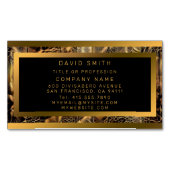 Carte De Visite Magnétique Luxe Unique Bois Or (devant)