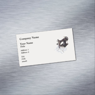 Carte De Visite Magnétique Machine à coudre vintage vers 1900