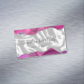 Carte De Visite Magnétique Magenta Agate Parties scintillant Argent Luxe (In Situ)