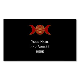 Carte De Visite Magnétique Magique Triple Moon - Fleur d'Esprit de la vie 1