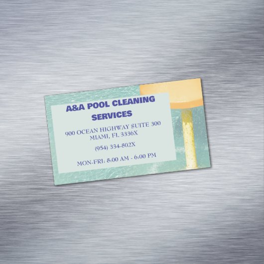 Carte De Visite Magnétique Maintenance du pool bleu (In Situ)