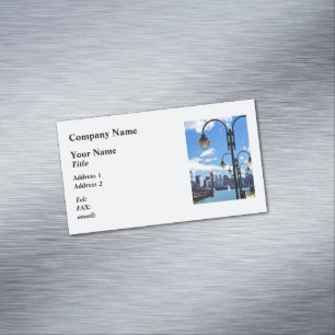 Carte De Visite Magnétique Manhattan NY - Skyline Du Liberty State Park