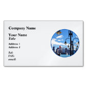 Carte De Visite Magnétique Manhattan NY - Skyline Du Liberty State Park (devant)