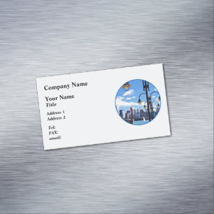 Carte De Visite Magnétique Manhattan NY - Skyline Du Liberty State Park