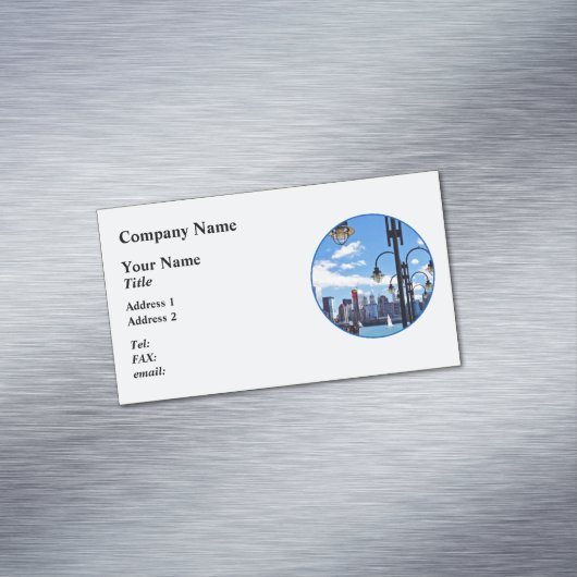 Carte De Visite Magnétique Manhattan NY - Skyline Du Liberty State Park (In Situ)