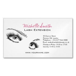 Carte De Visite Magnétique Maquillage chic minimaliste noir et blanc