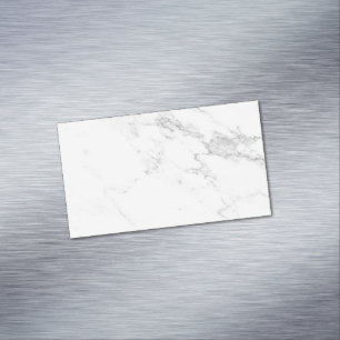 Carte De Visite Magnétique Marbre Blanc