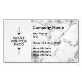 Carte De Visite Magnétique Marbre élégant Modèle photo (devant)