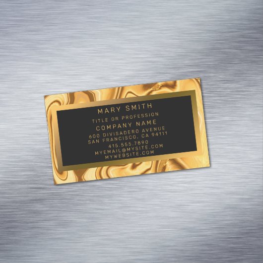 Carte De Visite Magnétique Marbre Or Luxe (In Situ)
