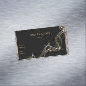 Carte De Visite Magnétique marbre tressé or fumée noire (In Situ)