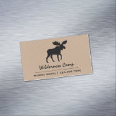 Carte De Visite Magnétique Marche Moose Silhouette | Animaux sauvages (In Situ)