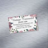 Carte De Visite Magnétique Masala Motif Floral De Vin Multiculé (In Situ)